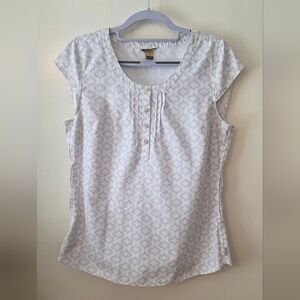 Women's White Patterned Top